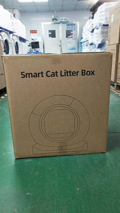 Auto Cat Litter Box Robot Machinery Large Electronic Smart Cat Toilet Closed Disposable Self Cleaning Automatic Litter Box Cat