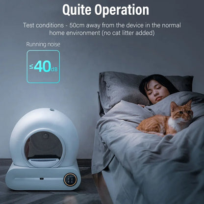 Auto Cat Litter Box Robot Machinery Large Electronic Smart Cat Toilet Closed Disposable Self Cleaning Automatic Litter Box Cat