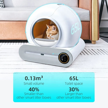Auto Cat Litter Box Robot Machinery Large Electronic Smart Cat Toilet Closed Disposable Self Cleaning Automatic Litter Box Cat
