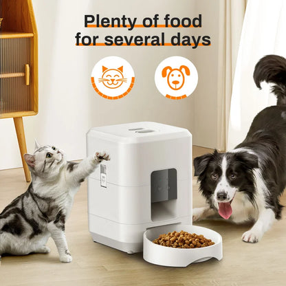 2025 New 2L WiFi Smart Pet Feeder Auto Cat and Dog Food Dispenser Remote App Controlled Slow Feed Timer Quantitative Feeding
