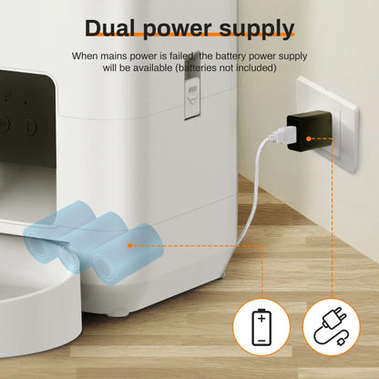 2025 New 2L WiFi Smart Pet Feeder Auto Cat and Dog Food Dispenser Remote App Controlled Slow Feed Timer Quantitative Feeding