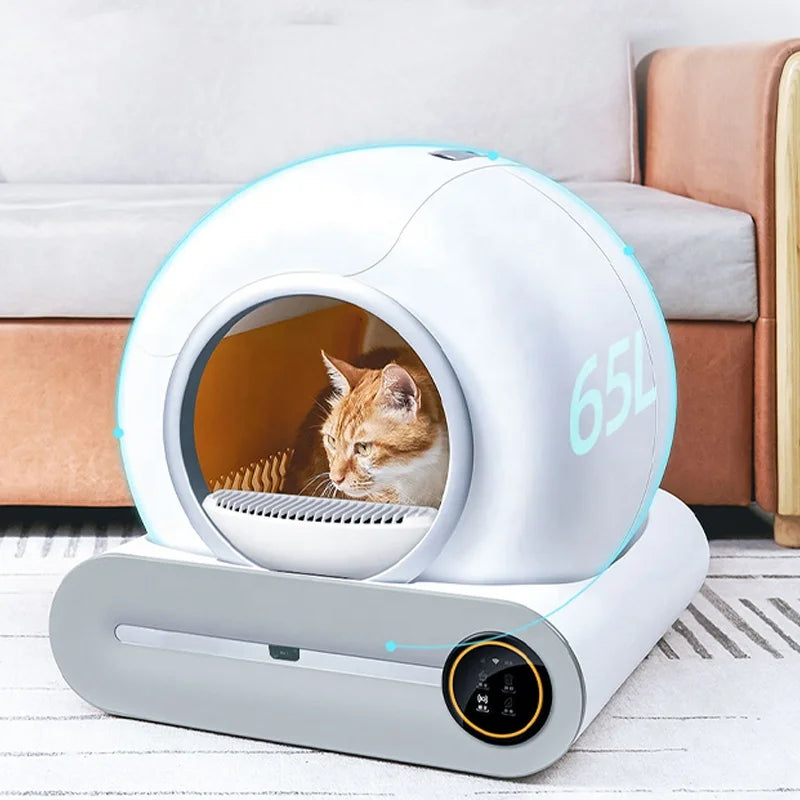 Auto Cat Litter Box Robot Machinery Large Electronic Smart Cat Toilet Closed Disposable Self Cleaning Automatic Litter Box Cat