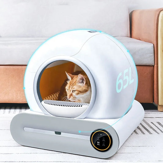 Auto Cat Litter Box Robot Machinery Large Electronic Smart Cat Toilet Closed Disposable Self Cleaning Automatic Litter Box Cat